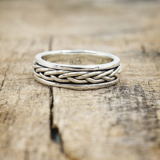 Sterling Silver Fidget Ring Anxiety Relief, Meditation, and Style - Image 6