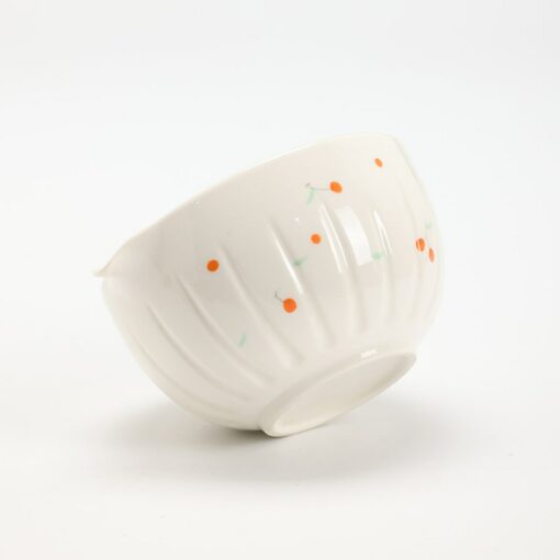 Exquisite Hand-Painted Cherry Ceramic Matcha Bowl Set A Journey into Tranquility - Image 4