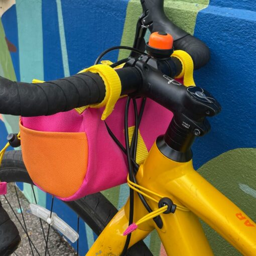 Vivid Hues on the Go Round Bike Handlebar Bag for Cyclists and Adventure Seekers - Image 3