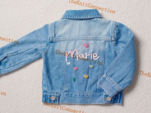 Personalized Denim Jacket Embroidered Name, Perfect Baby Shower or Birthday Gift - Image 3