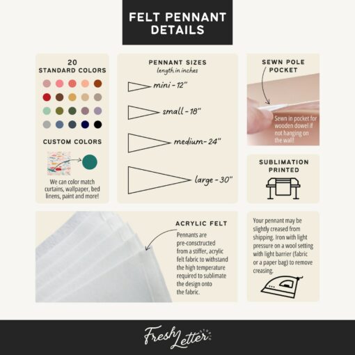 Personalized Felt Pennant Flag Create a Unique Touch for Your Space - Image 2