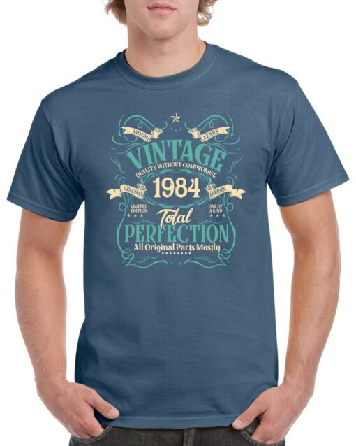 40 Years of Perfection Limited Edition T-Shirt for Men Born in 1984 - Image 3