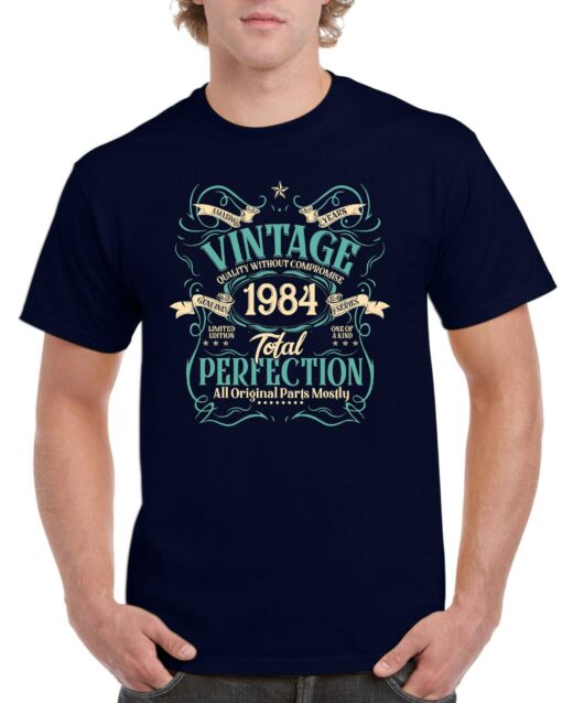 40 Years of Perfection Limited Edition T-Shirt for Men Born in 1984 - Image 6