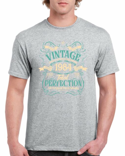 40 Years of Perfection Limited Edition T-Shirt for Men Born in 1984 - Image 2