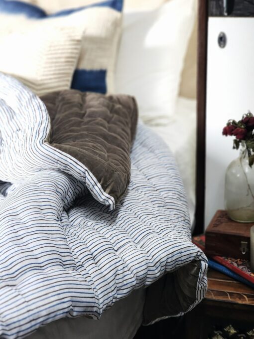 Indulge in Tranquil Slumber Cozy Haven's Velvet Quilt, Voile Runner, and Soft Throw - Image 2