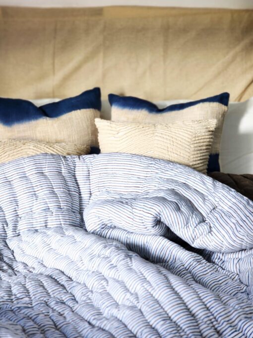 Indulge in Tranquil Slumber Cozy Haven's Velvet Quilt, Voile Runner, and Soft Throw - Image 3