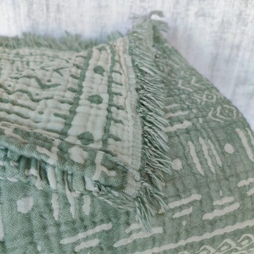 Organic Cotton Aztec Bohemian Throw Blanket Cozy Comfort for Every Home - Image 2