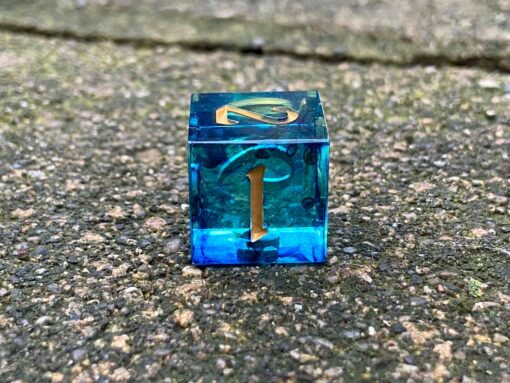 Cryomancer's Icy Grip 7-Piece Resin Dice Set for DnD - Image 4