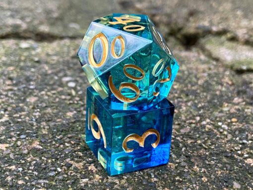Cryomancer's Icy Grip 7-Piece Resin Dice Set for DnD - Image 5