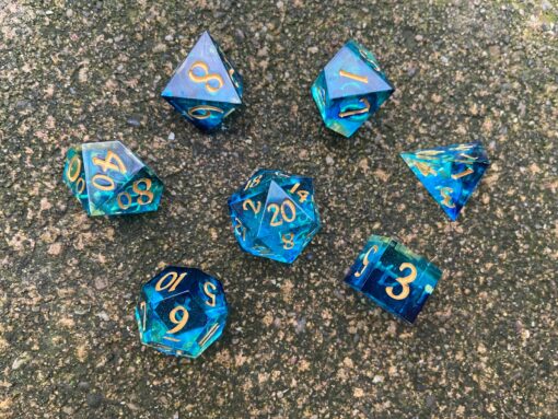 Cryomancer's Icy Grip 7-Piece Resin Dice Set for DnD - Image 6