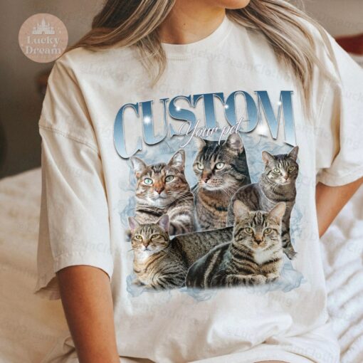 Customizable Bootleg Rap Pet Shirt Immortalize Your Furry Friend in Vintage Style - Image 6