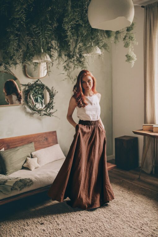 Breezy Linen Maxi Skirt Elevate Your Summer Style with Comfort and Elegance - Image 2