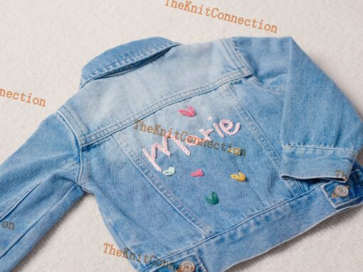 Personalized Denim Jacket Embroidered Name, Perfect Baby Shower or Birthday Gift - Image 2