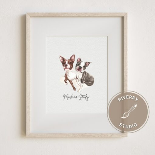 Personalized Miniature Watercolor Pet Portraits Capture Your Furry Friend's Charm - Image 3