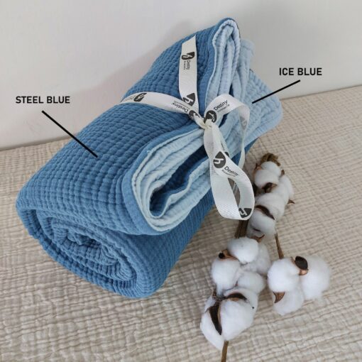 Ultra-Soft, Custom-Sized Muslin Blanket Pure Cotton Comfort for All Ages - Image 3
