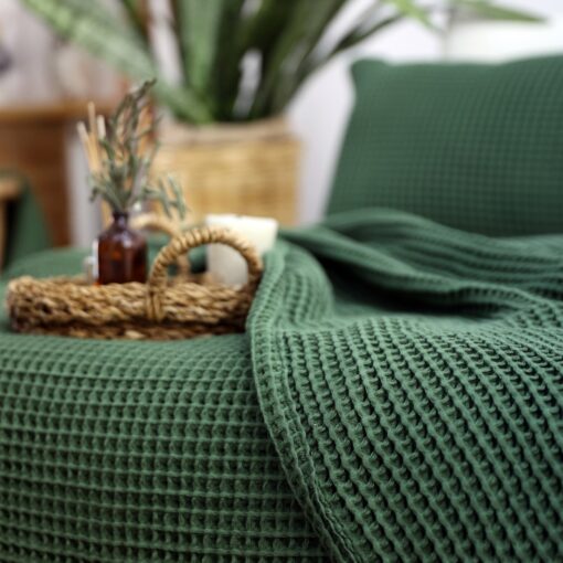 Luxurious Waffle Cotton Bed Cover Elevate Your Sleep with Comfort and Style - Image 4