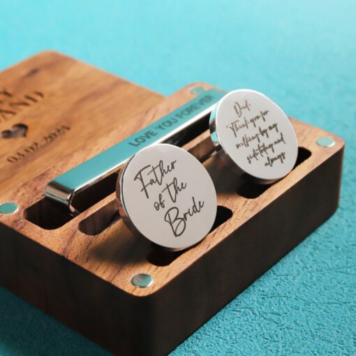 Personalized Father of the Bride Cufflinks A Timeless Keepsake for the Special Day - Image 4