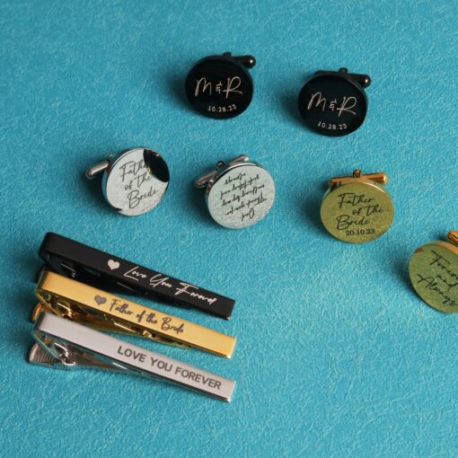 Personalized Father of the Bride Cufflinks A Timeless Keepsake for the Special Day - Image 6