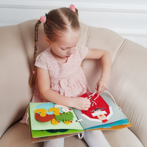 Personalized Quiet Book Toddler's Sensory Felt Activity Toy for Customized Learning Adventures - Image 3