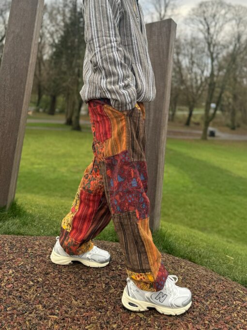 Groovy Mushroom Dance Unisex Hippie Trousers for Festival Vibes - Image 4