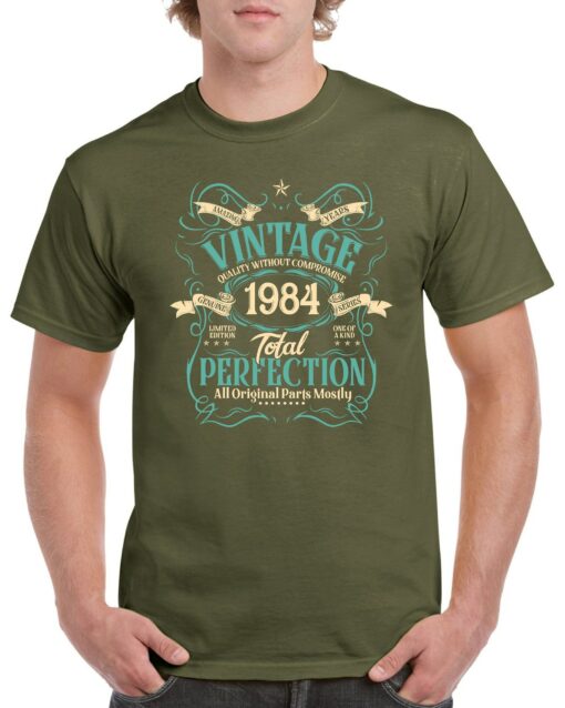 40 Years of Perfection Limited Edition T-Shirt for Men Born in 1984 - Image 5
