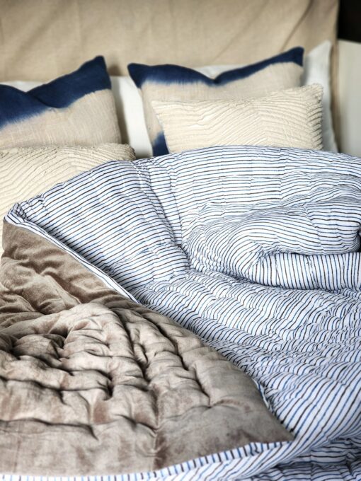 Indulge in Tranquil Slumber Cozy Haven's Velvet Quilt, Voile Runner, and Soft Throw - Image 6