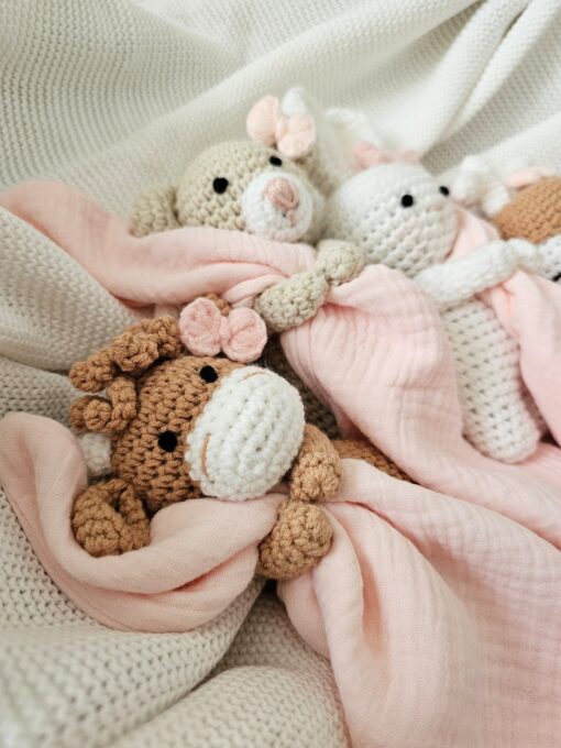 Personalized Baby Comforter Embroidered Security Blanket, Bunny Lovey, Muslin Comforter, Unique New Baby Gift, First Easter Present - Image 6