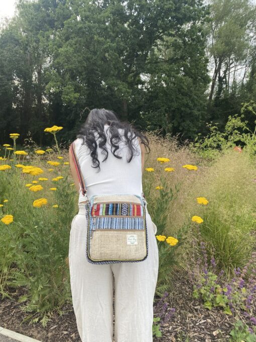 Boho Hemp Mini Bag Eco-Friendly Crossbody Purse for Festivals and Everyday Style - Image 6