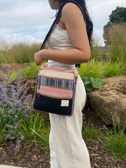 Boho Hemp Mini Bag Eco-Friendly Crossbody Purse for Festivals and Everyday Style - Image 3