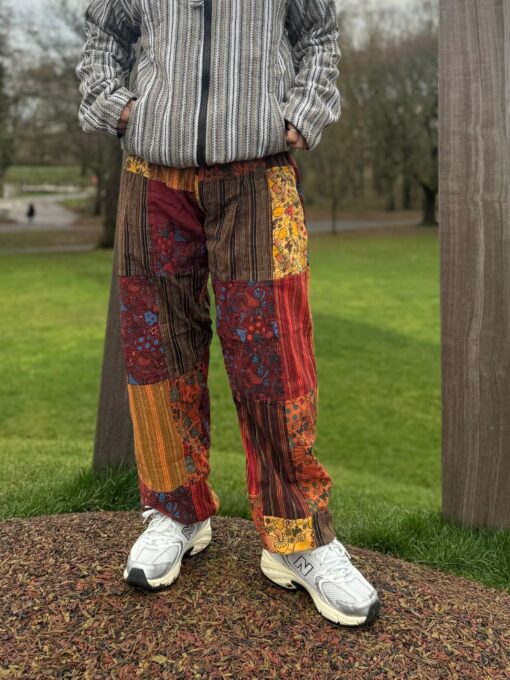 Groovy Mushroom Dance Unisex Hippie Trousers for Festival Vibes - Image 2