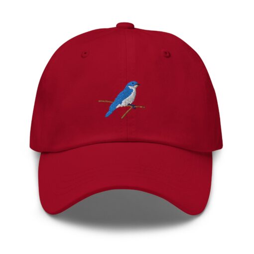 Embroidered Blue Bird Adjustable Cap Elevate Your Style with Nature's Charm - Image 3