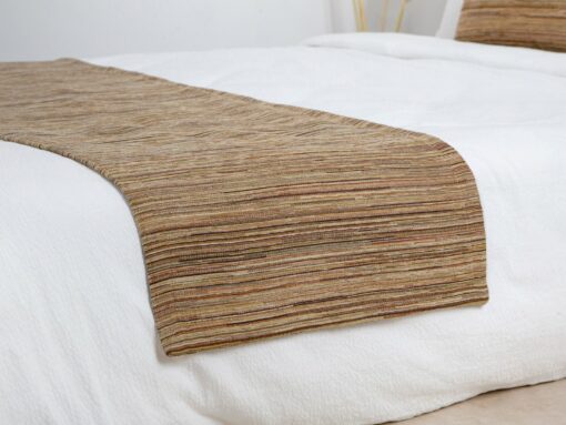 Boho Chic Bed Runner Set Vibrant Hues, Textured Stripes, and Cozy Comfort - Image 5