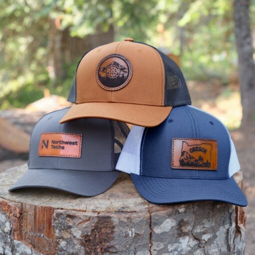 Personalized Trucker Hats with Engraved Leather Patches Elevate Your Brand with Style - Image 2