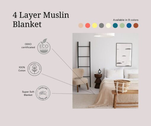 Ultra-Soft Muslin Throw Blanket The Perfect Summer Coverlet for Cozy Nights - Image 6