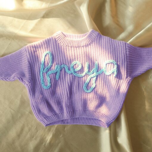 Cozy Comfort for Your Little One Personalized Baby Sweater with Embroidered Name - Image 2
