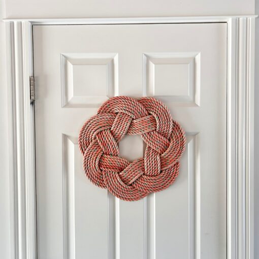 Nautical Charm Upcycled Lobster Rope Salmon Wreath for Coastal Living - Image 4