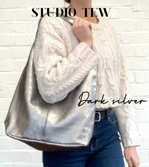 Metallic Leather Slouch Shoulder Bag A Shimmering Statement for Every Occasion - Image 6