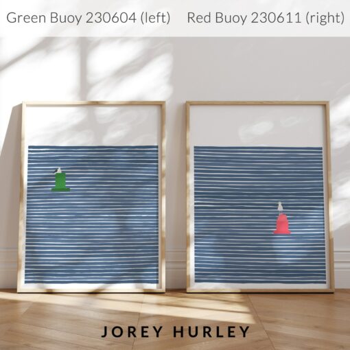 Seagull on a Red Buoy Art Print by Jorey Hurley - Signed and Printed - Unframed or Framed (230611) - Image 2