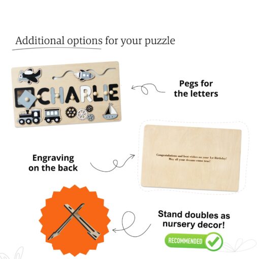 Personalized Wooden Busy Board A Sensory Adventure for Little Explorers - Image 6