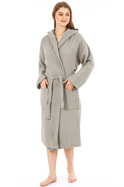 Organic Muslin Robe Cozy, Chic, and Sustainable Comfort - Image 4