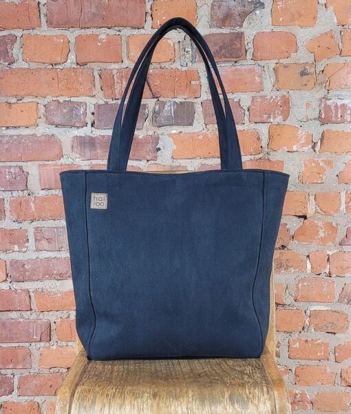 Everyday Black Eco Nubuck Handbag The Perfect Oversized Tote for the Conscious Fashionista - Image 3