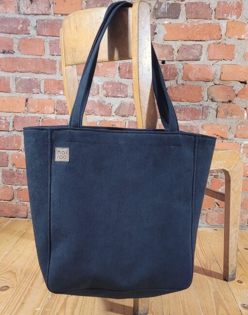 Everyday Black Eco Nubuck Handbag The Perfect Oversized Tote for the Conscious Fashionista - Image 6