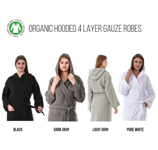 Organic Bliss Luxurious 4-Layer Gauze Robe for Unparalleled Comfort - Image 4