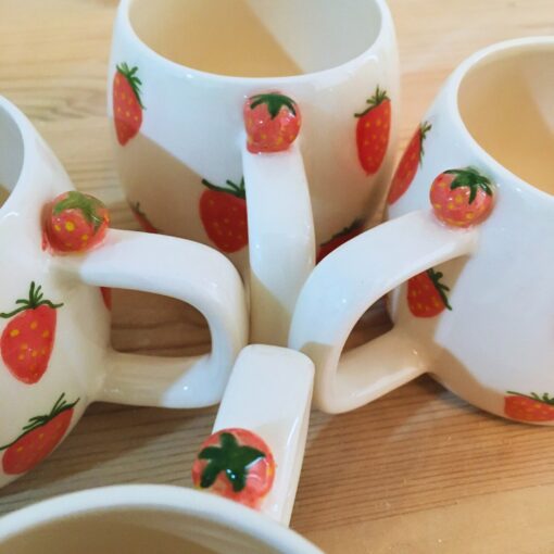 Strawberry Serenade A Ceramic Mug for Mom, Coffee Lovers, and Fruit Fanatics - Image 5