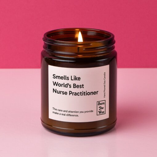 Aromatic Tribute "World's Best Nurse Practitioner" Soy Candle - A Thoughtful Gift for NPs - Image 3