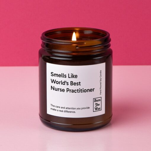 Aromatic Tribute "World's Best Nurse Practitioner" Soy Candle - A Thoughtful Gift for NPs - Image 4