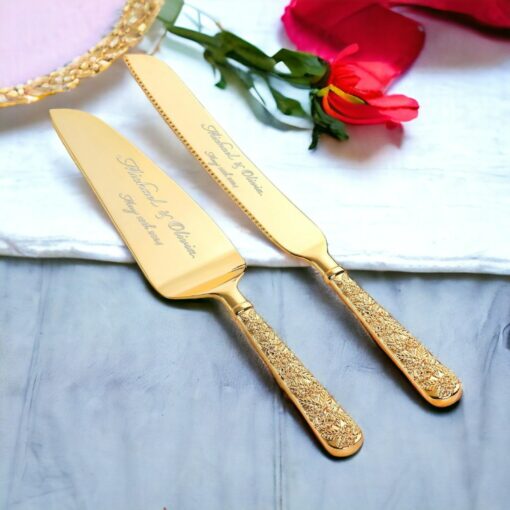 Personalized Wedding Cake Cutting Set Engrave Your Love Story on a Timeless Keepsake - Image 5