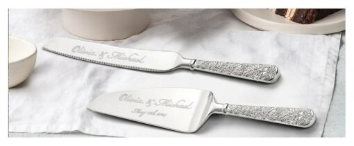 Personalized Wedding Cake Cutting Set Engrave Your Love Story on a Timeless Keepsake - Image 2