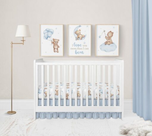 Adorable Teddy Bear Nursery Prints A Charming Trio for Your Little Boy's Room - Image 4