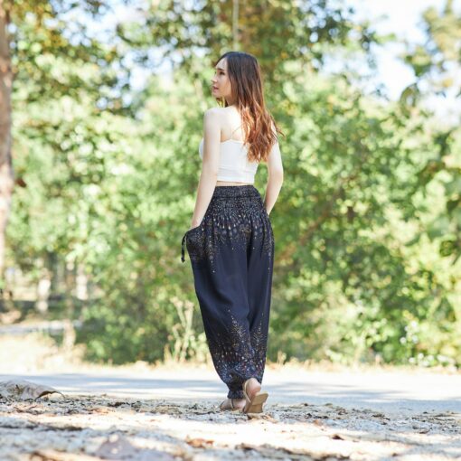 Flowy Boho Harem Pants Embrace Bohemian Style and Comfort - Image 3